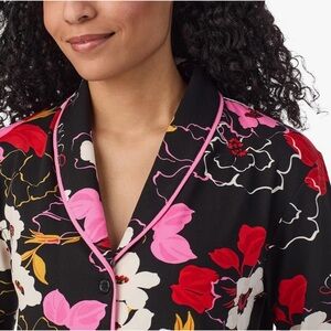 2pc Jersey Blend Super Soft Pajama Set, size XXL, black floral, EUC!